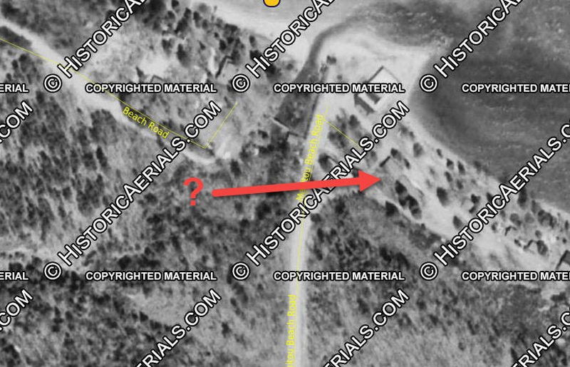 Kleins Mainitou Beach Motel - 1971 Aerial (newer photo)